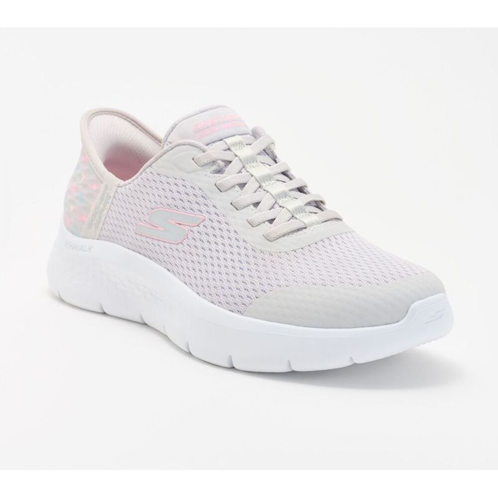 Skechers Women's Sz 6 Slip-ins GO WALK FLEX _ Bungee Sneakers Gray